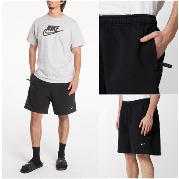 NEW Men's Nike Solo Swoosh Fleece Sweat Shorts-Thick- Size L (FN3325) - Picture 1 of 12